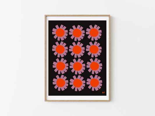 Dark Flowers Print