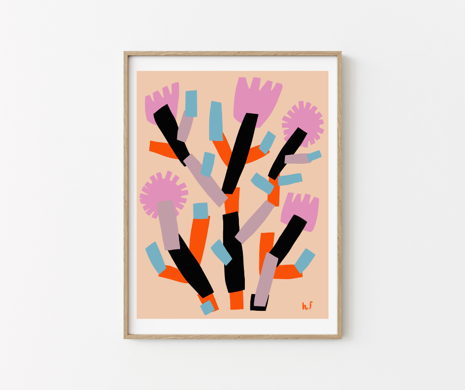 Electric Lavender Floral Print